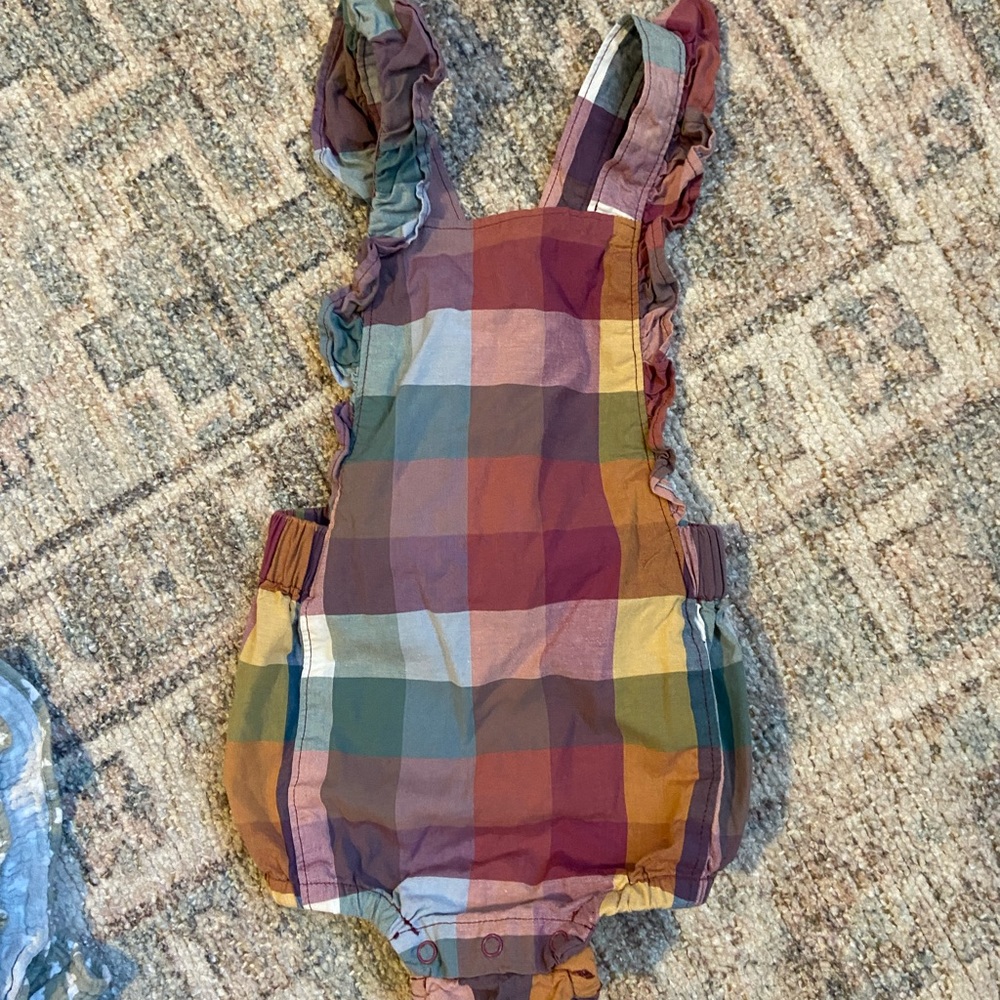 Tea plaid romper